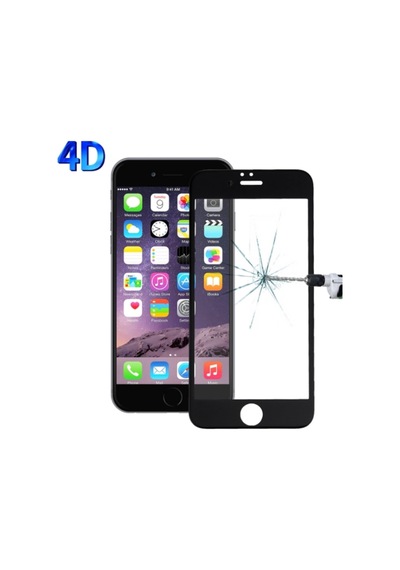 Apple Uyumlu  iPhone 6S Plus 4D Kavisli Full Cam Kırılmaz Koruyucu 6 Pl