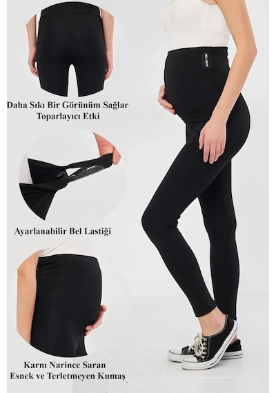 Lesa Wear Ayarlanabilir Yüksek Bel Esnek Toparlayıcı Ve Sıkılaştırıcı Hamile Tayt