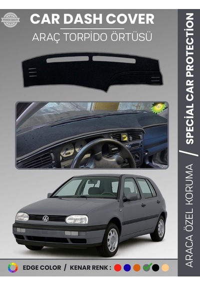 Volkswagen Golf 3 Mk3 1991-1998 Torpido Örtüsü Panel Halısı Torpido Koruma Tam Uyum Uv Koruma - 748 Stiloto