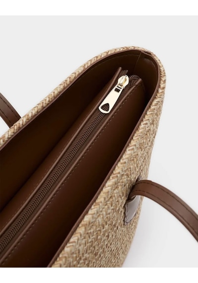 Yş Collectıon Hasır Charm Detaylı Çanta Hasır / Taba