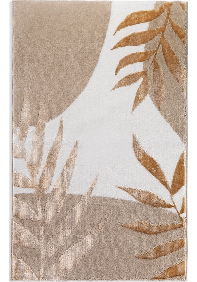 Schafer Home Floral 2 Li Pamuk Floş Banyo Paspası-gold Kahve - Krem