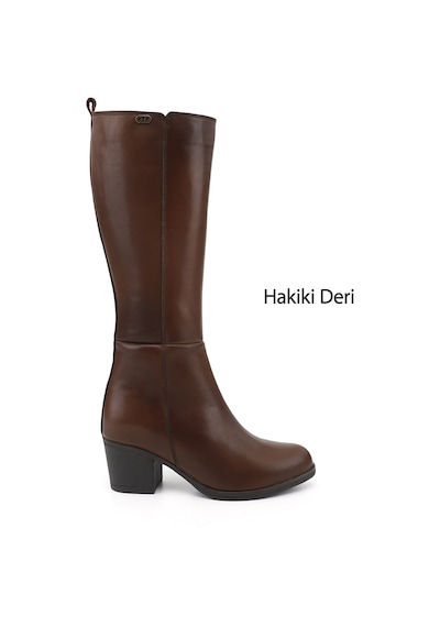 Gönderir Gönderi R Kadın Kahve Antik Fermuarlı Kalın Topuklu Hakiki Deri Çizme Gkzc13452526 Kahverengi