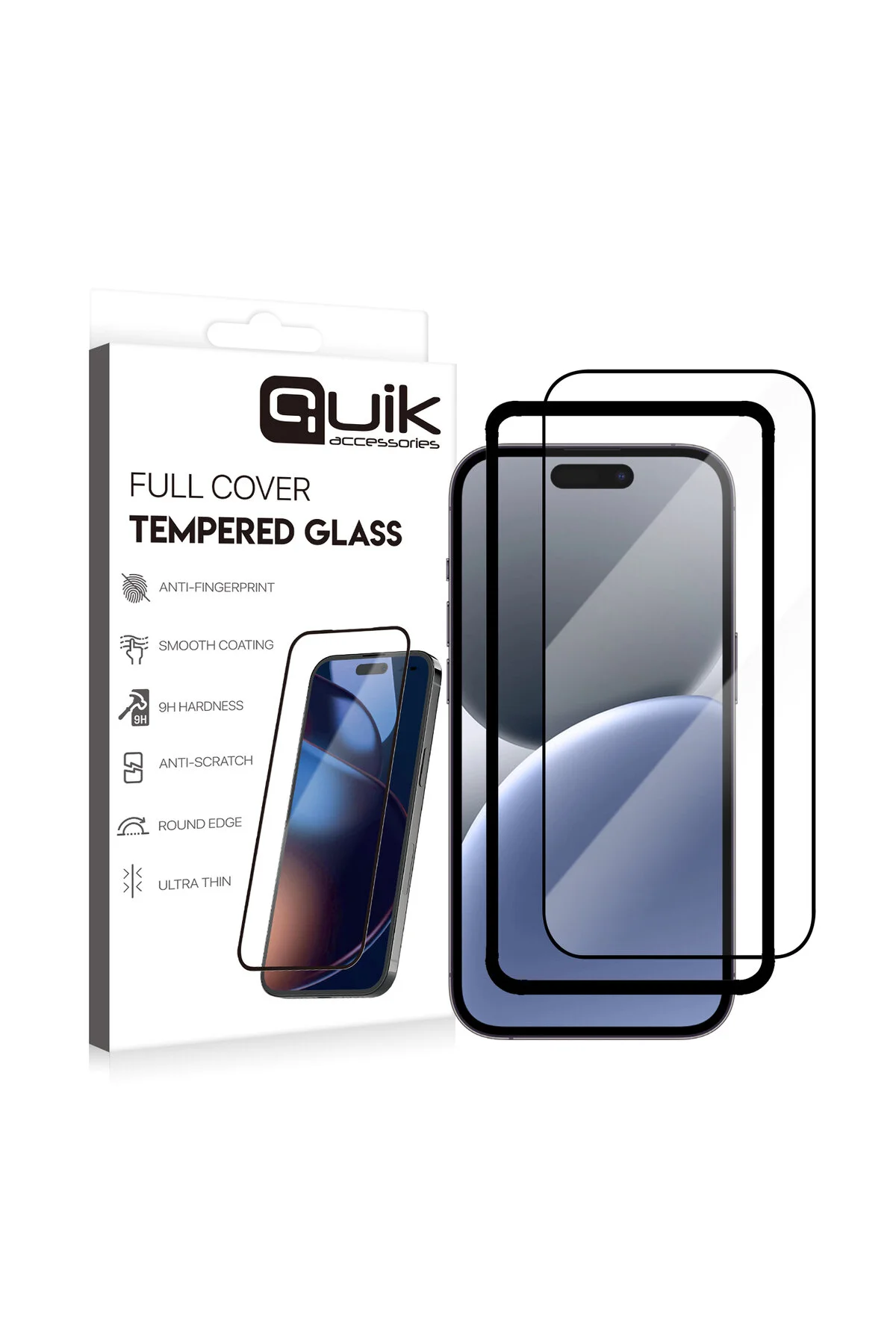 Accessories Apple Uyumlu iPhone 16 Plus Temperli Cam Ekran Koruyucu Tam Kaplama