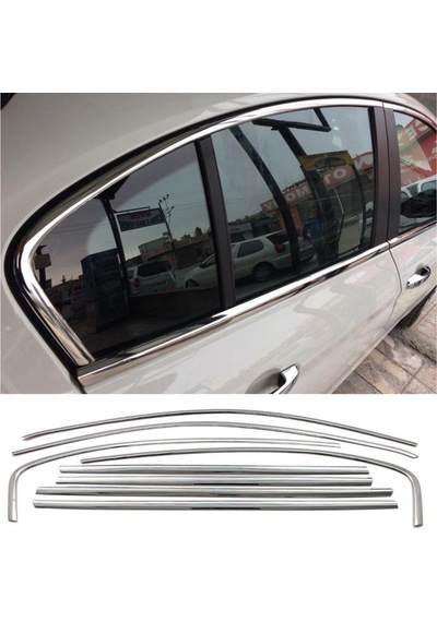 Fiat Egea Sedan Krom Cam Çerçevesi Set 2015- 8 Parça