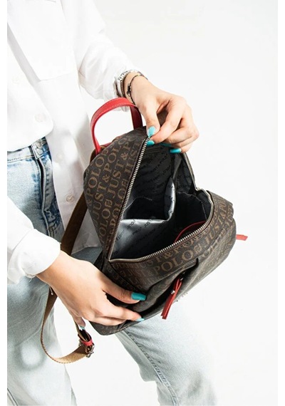 Just Polo Orijinal Kadın Günlük Kullanıma Uygun Lüks Tasarım Ve Kullanışlı Sırt Çantası Shopper Shopper En 25 Cm Beyaz