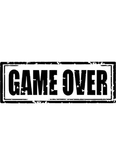 Game Over Sticker Duvar Dekor Sticker 40 X 16 Cm