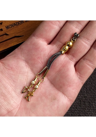 7x11 mm Bal Rengi Ateşi Kehribar İsme Özel Tesbih