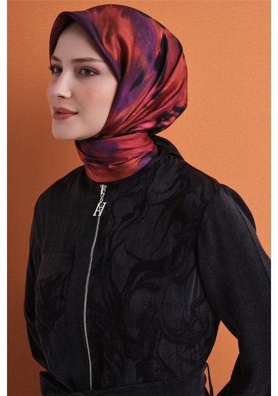 Armine Sura İpek Eşarp 2026-2027 - Sonbahar Kış-asm9606 Siyah