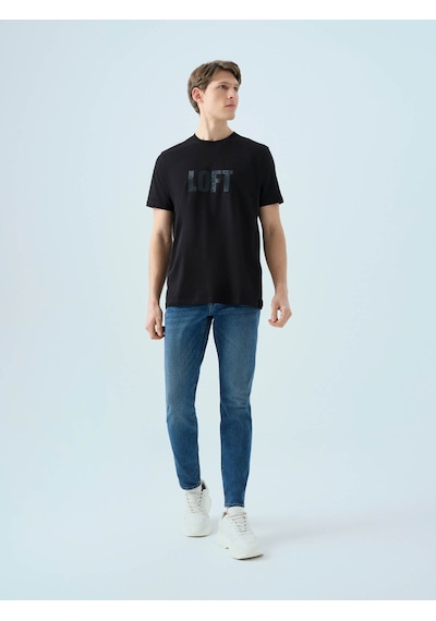 Loft Regular Fit Siyah Erkek T-shirt Lf2038460 Siyah