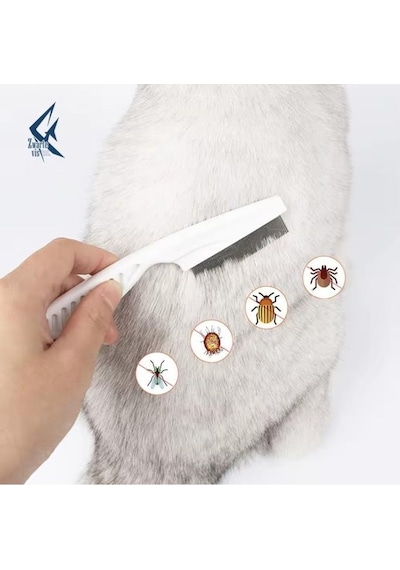 2 Adet Kedi Köpek Saplı Tüy Bit Pire Toplayıcı Toplama Temizleme Tarağı Tarak Bit Pire Temizleme