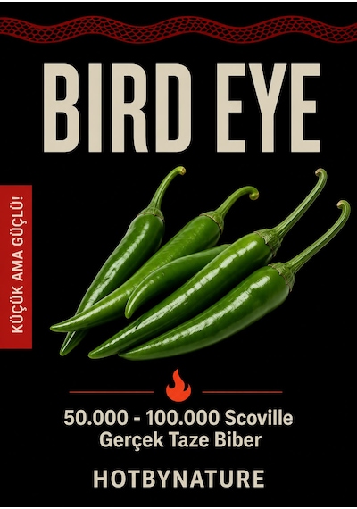 Bird Eye Pepper / 50.000 100.000 Scoville - Gerçek Taze Acı Biber