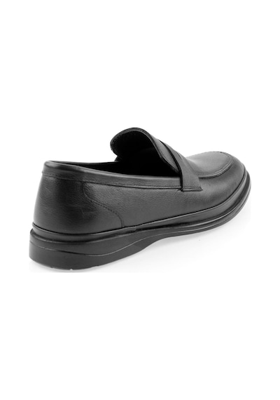 Bambi Siyah Hakiki Deri Erkek Loafer Ayakkabı E01081002803 Siyah