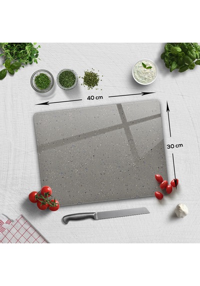 Cam Kesme Tahtası Seramik Desen - Koyu Fon 30cm X 40cm