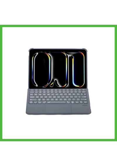 Vaveni T5504d Apple Uyumlu iPad Pro 11 2024 Kılıf Palermo Ledli Klavyeli Standlı Tablet Kılıfı - Siyah Arz