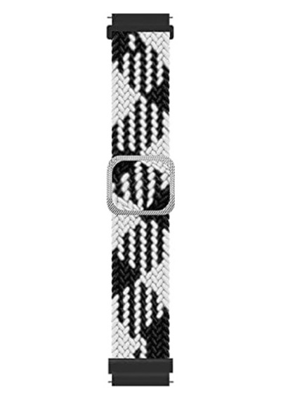 Xiaomi Watch S1 Active İçin Kordon Braided Loop Band Siyah Beyaz