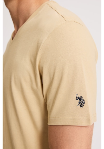 U.s. Polo Assn. Erkek Bej Tişört Basic 50326944-vr011