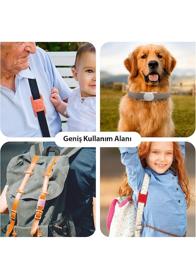 Buff Tagsafe Dogcol Taşınabilir Anahtarlık Apple Uyumlu AirTag Kılıf Black