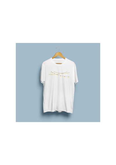 Bahriyeli Collection Oversize Ramazan Ve Kurban Bayramı Işıklar Tasarım Unisex T-shirt Beyaz