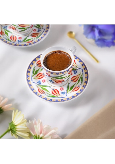Güral Porselen Sedef 12 Parça Kahve Fincan Takımı 4555