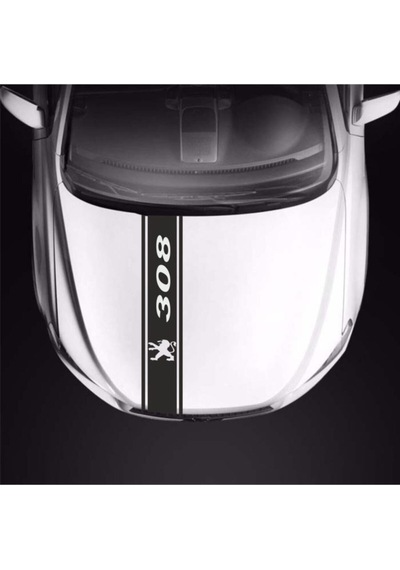 Peugeot 308 İçin Uyumlu Aksesuar Oto Kaput Şerit Sticker