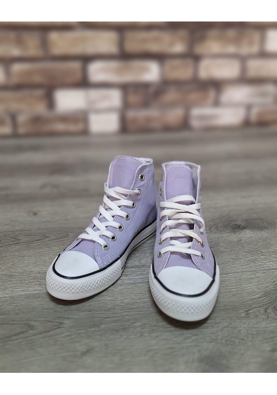 Yarım Bilek Kot Keten Bağcıklı Günlük Rahat Esnek Düz Şeffaf Taban Bez Ayakkabı Sneaker Lila Yarım Bilek Kot Keten Bağcıklı Günlük Rahat Esnek Düz Şeffaf Taban Bez Ayakkabı Sneaker Lila