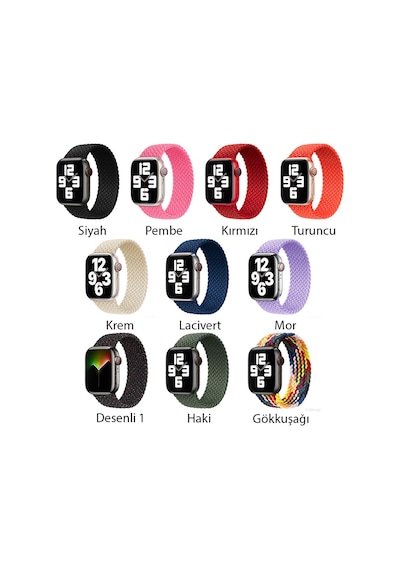 Ally Apple Uyumlu  Watch 7-8 45 MM 6-5-4 44-42 MM Single Loop Kayış Kordon