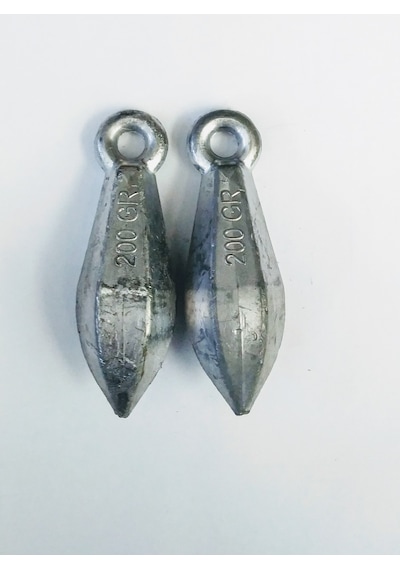 Olta Kurşunu 200 Gram Piramit 2 Adet