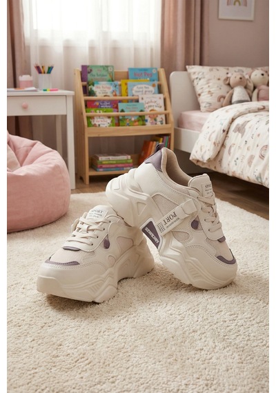 Dark Seer Kids Ds K 2051 Sneaker 2025 Kız Çocuk Bej-mor