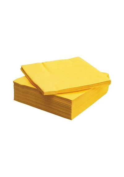 Servis Peçete 40x40 cm 50 Adet Sarı Renkli Peçete