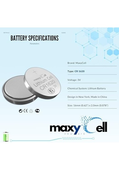 Maxycell 6 Adet Cr1620 Düğme Pil 3v Dl1620 Ecr1620