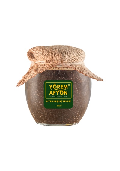 Yörem Afyon Meşhur Afyonkarahisar Taş Değirmende Öğütülmüş Cam Siyah Haşhaş Ezmesi 350gr.