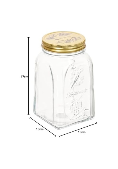 Homemade Metal Kapaklı Kavanoz, 1000cc 12 Izgara