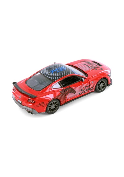 Kinsmart 1:36 Ölçek 2024 Ford Mustang Dark Horse Livery Edition Diecast Model Araç Kırmızı