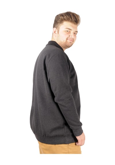 Mode Xl Erkek Sweat Polo Recycle Selanik Losangeles B20420 Antramelanj 001