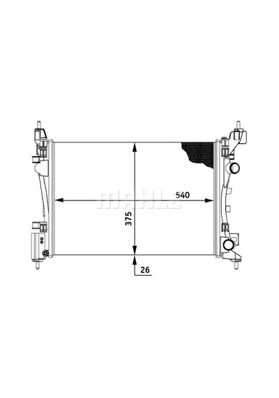 KNECHT CR774000S Su Radyatörü Corsa D 1.2 1.4 07- Z12Xep Z14Xep (Eno:8Mk376728794)