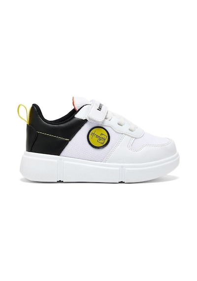 Tonny Black Rahat Kalıp Cırtlı Çocuk Unisex Beyaz Siyah Spor Ayakkabı Tbkmn3011 Beyaz Siyah