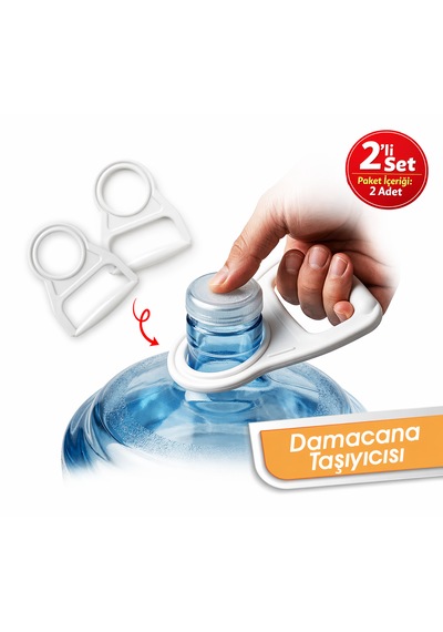 Damacana Taşıma Aparatı 2 Li Set Beyaz