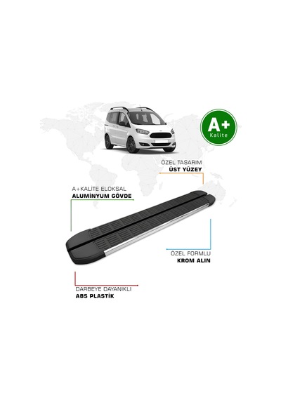 Ford Courier Yan Basamak 2014 2023 Model S-line