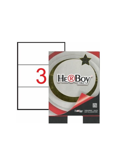 Herboy Hb-1003 210 Mmx 99mm Beyaz Lazer Etiket 100