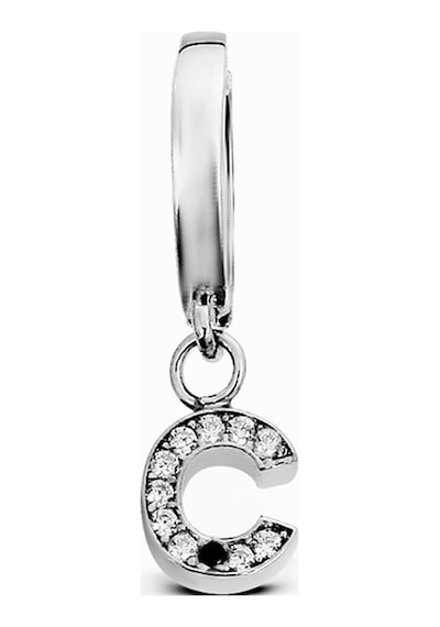 Argentum Concept - Ç Harfi Sallantılı Gümüş Tek Küpe - K083801