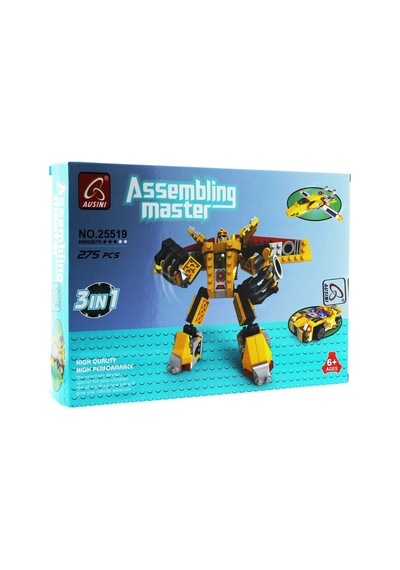 Ausini Assembling Master 3 İn 1 273 Parça Sarı Dönüşen Robot