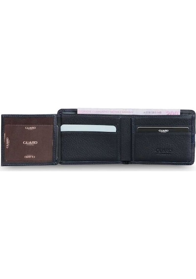 Guard Lacivert Spor Şeritli Deri Erkek Cüzdanı - Grd2403xw22528 Lacivert