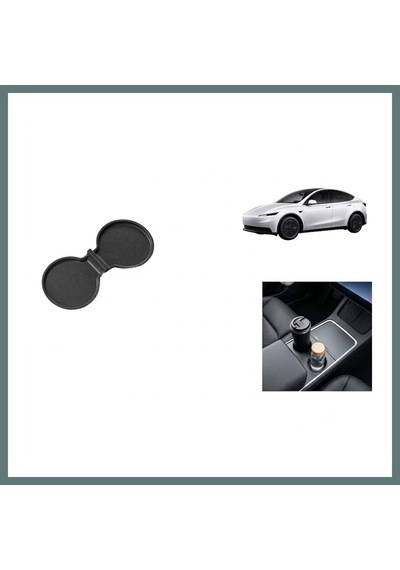 Ventra Tesla Model 3 Model Y Standart Juniper 2025+ Uyumlu Orta Bardaklık Pedi Kaymaz Konsol Koruyucu Matı 1 Adet Siyah Ventra