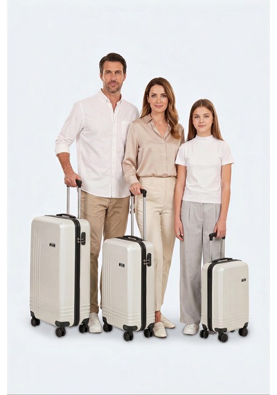 Slazenger Unıon 3 Lü Set Unisex Kırık Beyaz Valiz