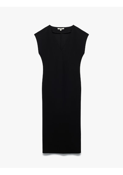 Koton Bürümcük Kumaş Slim Fit Kolsuz Midi Boy V Yaka Bodycon Elbise Siyah 5sak80329ek Siyah Koton Bürümcük Kumaş Slim Fit Kolsuz Midi Boy V Yaka Bodycon Elbise Siyah 5sak80329ek Siyah
