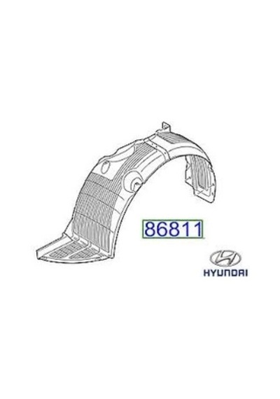 Hyundai İ10 2016-2019 Çamurluk Davlumbazı Ön Sol Oem No: 86811b9500