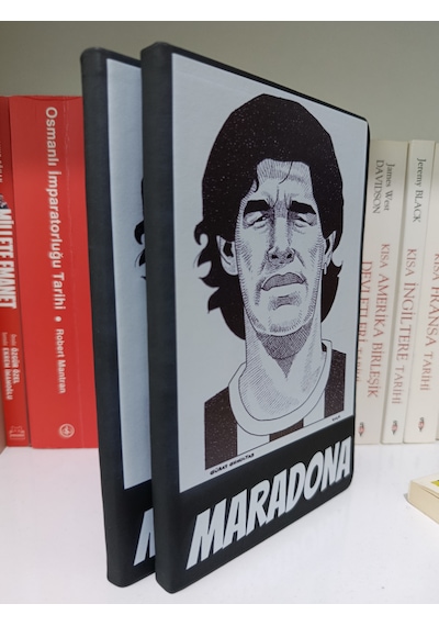 Tarihsiz Siyah Ajanda / Defter - Maradona Kapaklı
