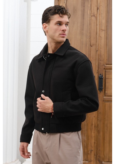 Baselco Bomber Basic Kaşe Ceket/mont Siyah