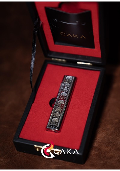 Caka Lighter Petra Flora Silver Benzinli Çakmak - Ckl-065