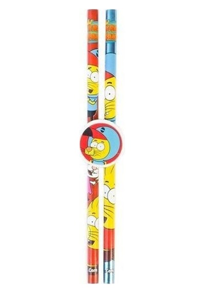 Dolphin Kral Şakir Kurşun Kalem Seti 2 Kalem+silgi Ks-5968 Çok Renkli